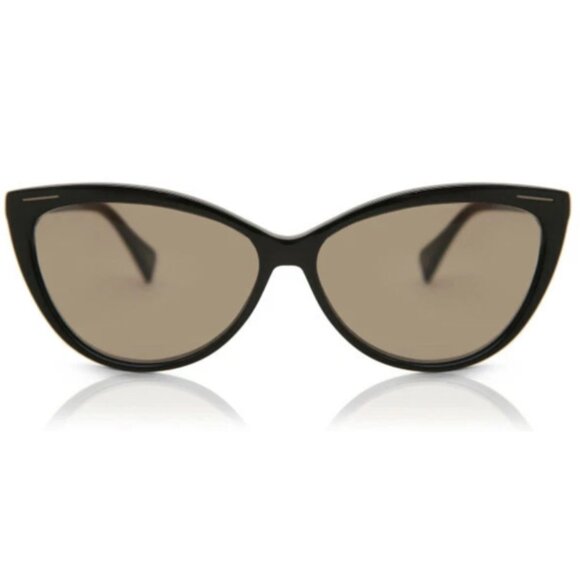 Yohji Yamamoto 5001-001 Black / Brown Grey Lens Sunglasses